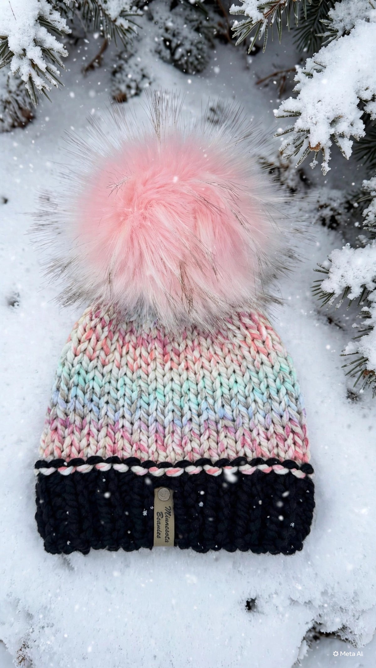 Pastel Midnight handmade beanie by Minnesota Beanies