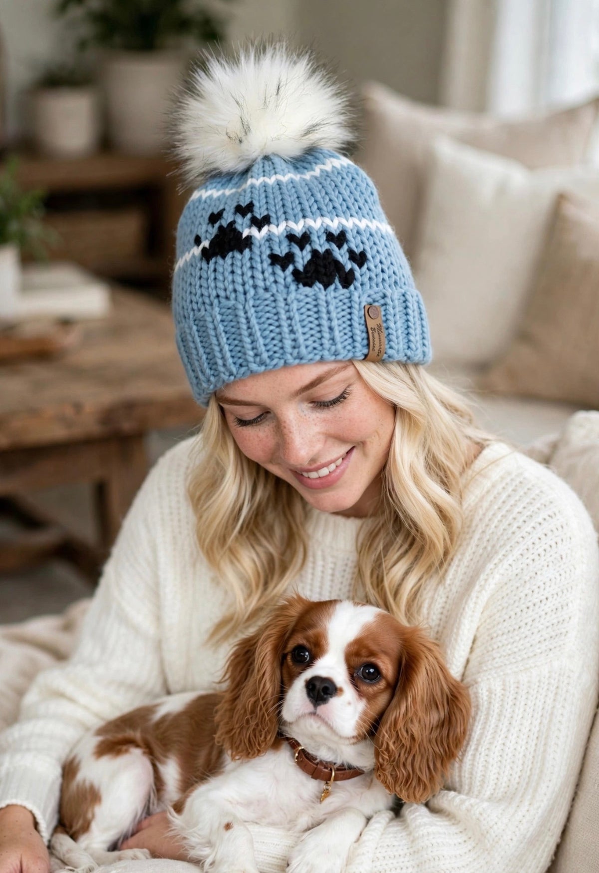 Frosted Paw handmade beanie by Minnesota Beanies
