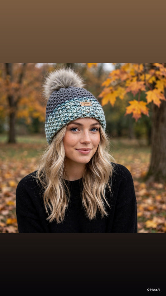 Lake Mist handmade beanie by Minnesota Beanies