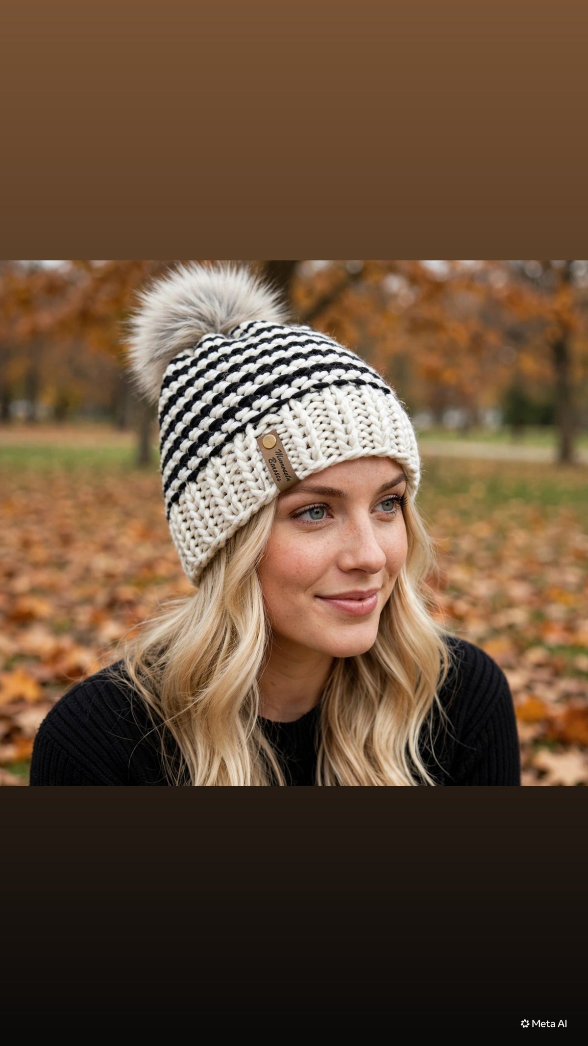 Birch and Black handmade beanie by Minnesota Beanies