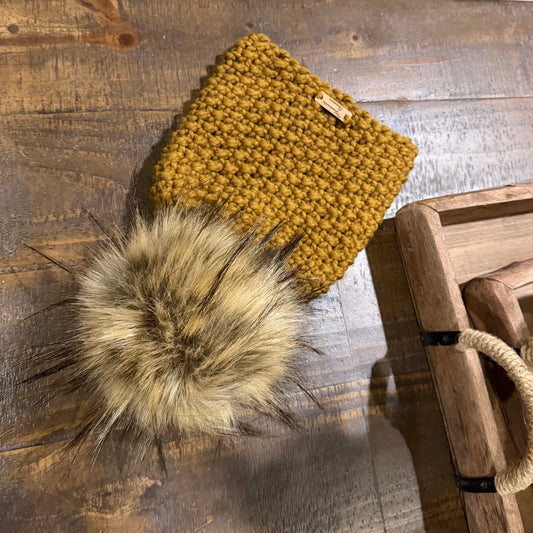 Harvest Gold handmade beanie product view