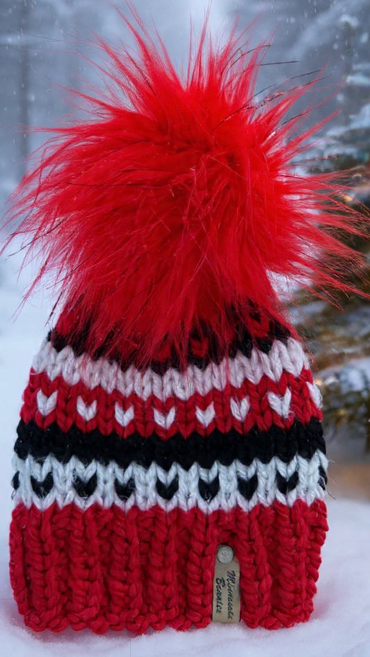 Scarlet Nordic handmade beanie product photo